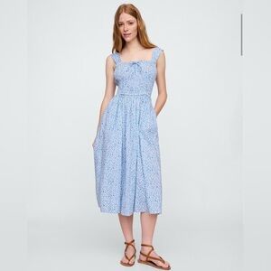 GAP Light Blue Floral Midi Dress